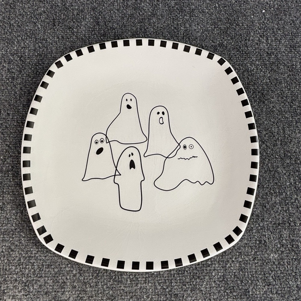 Tag Brand 12" Halloween Ghost Platter Gothic Spooky Decor